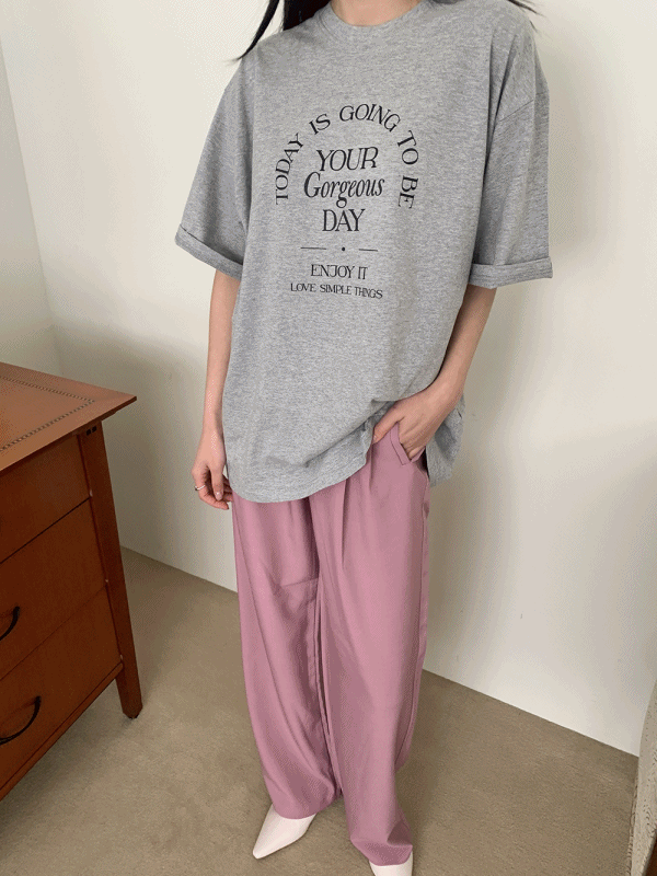 투데이 고잉 레터링 티셔츠(4color)
